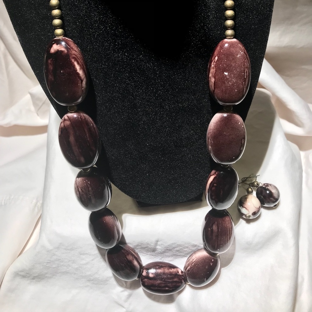 Hawaiian inspired necklace & earrings
